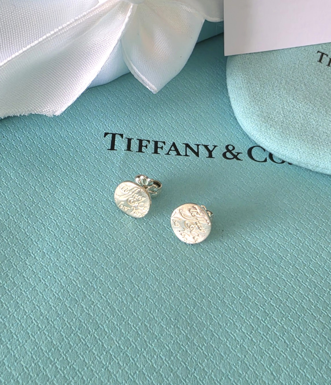 Tiffany & Co. Note Script Notes Round Sterling Si… - image 2