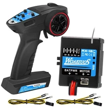 2 in 1 ESC & Receiver with 3CH 2.4G RC Transmitter ESC Remote Controller Rece...