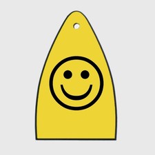 GUITAR TRUSS ROD COVER Engraved Etch Paul Reed Smith PRS USA - SMILE Face YELLOW