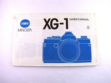 Minolta XG-1 Owners Manual Instruction Book for Vintage Film 35mm SLR