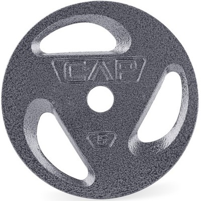 CAP Barbell Standard 1-Inch Grip Plates, Single, 5 Pound 5 Pound, Grey 