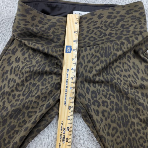 Carmen Marc Volvo Leggings Womens Small Olive Green Leopard Print Tummy Control - Picture 9 of 16