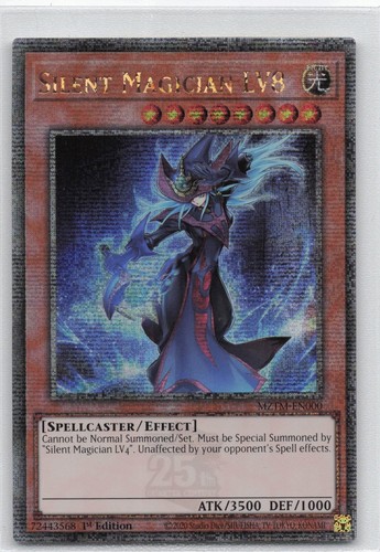 Yugioh MZTM-EN000 - Silent Magician LV8 - Quarter Century Secret Rare - Picture 1 of 1