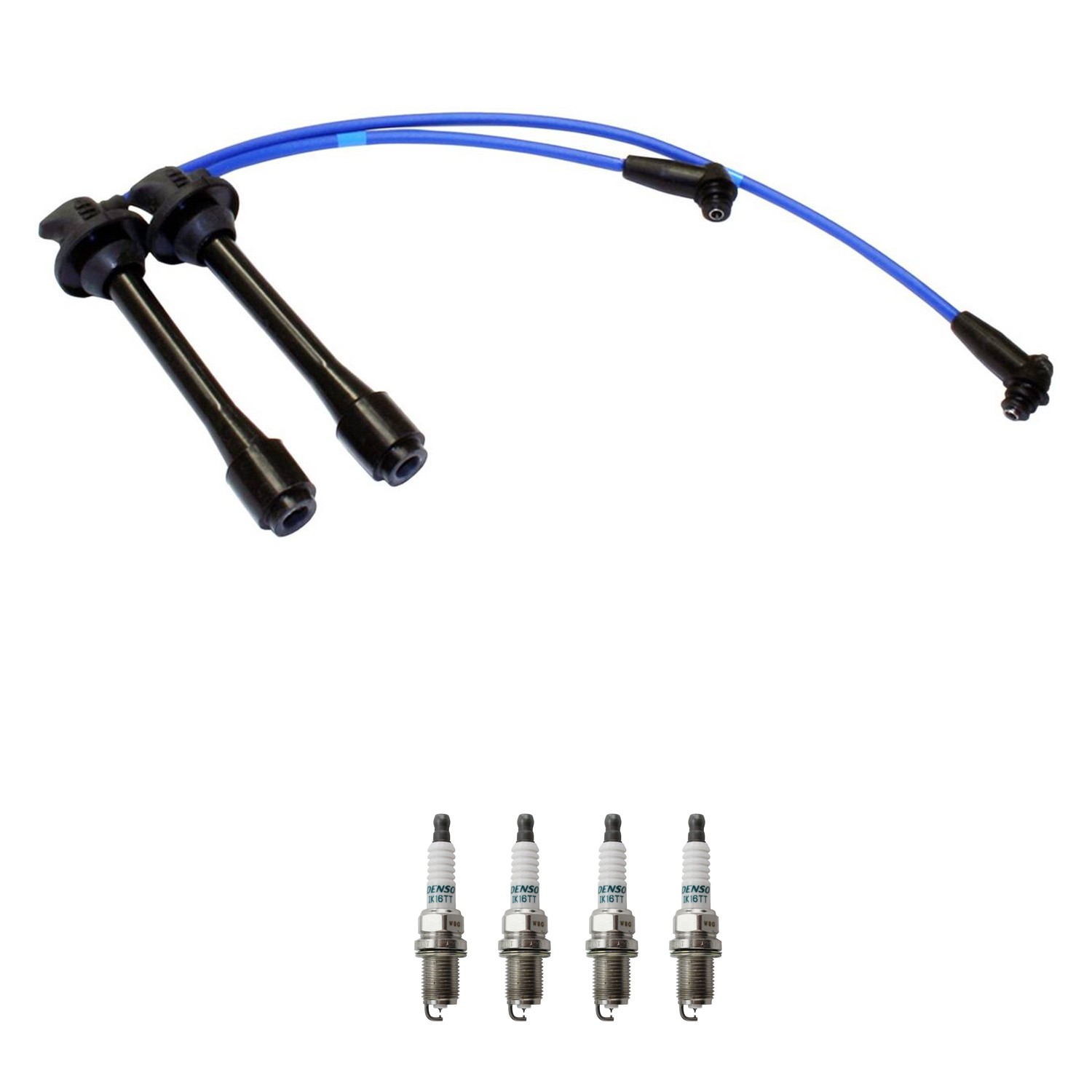 NGK Wire Set And Denso 4 Iridium TT Spark Plugs Kit for Paseo Tercel 1.5 L4 5EFE