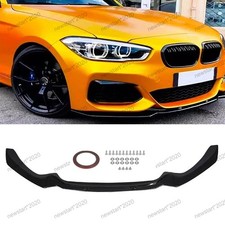 FOR BMW 1 SERIES F20 F21 M SPORT LCI 2015-2019 GLOSS BLACK FRONT SPLITTER LIP UK