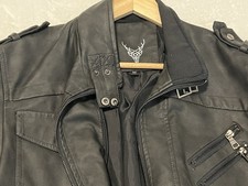 Mens Faux Soft Leather Jacket Black Medium Nice