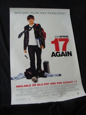 17 AGAIN movie poster ZAC EFRON MATTHEW PERRY original video store promo 2009