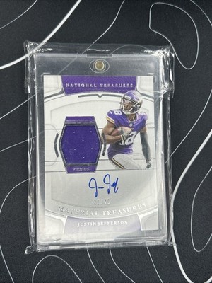 2021 Panini Justin Jefferson National Treasures Patch Auto /49