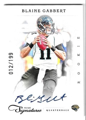 2012 Panini Prime Signatures #231 Blaine Gabbert RC Rookie Auto /199 Jaguars