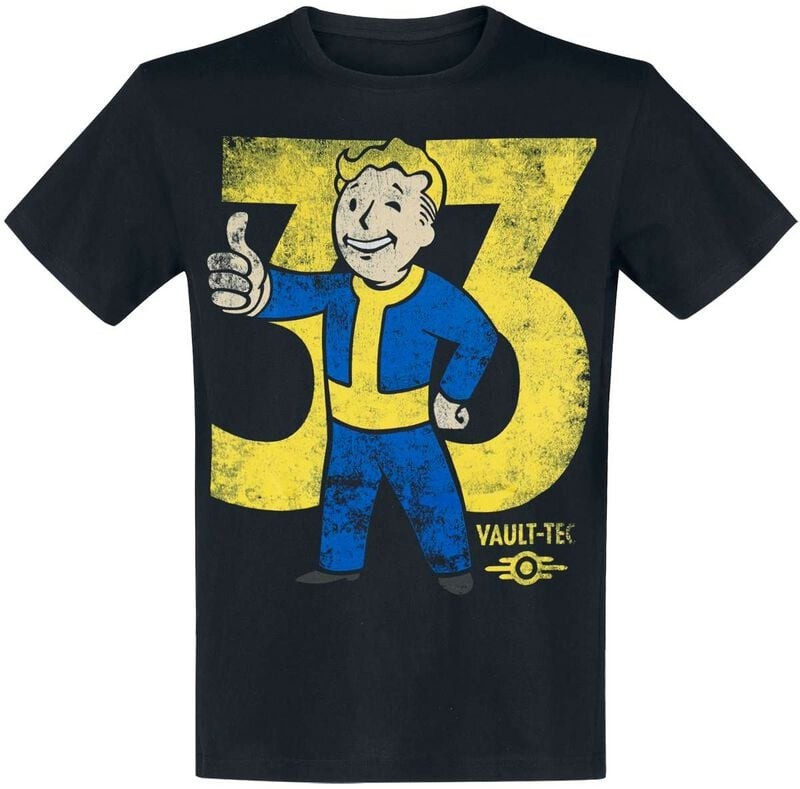 Футболка Fallout Herren Vault 33 schwarz от Bethesda, Товар для фанатов, Игровой