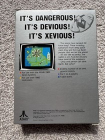 Xevious Atari 7800, 1987 Complete CIB w/ Warranty Card Tested Working