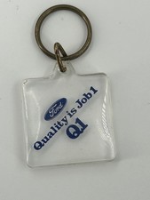 Ford Quality is Job 1 Keychain Acrylic Logo Key Ring