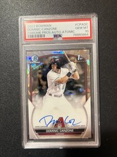 2023 DOMINIC CANZONE Bowman Chrome Atomic Refractor Auto /100 MARINERS