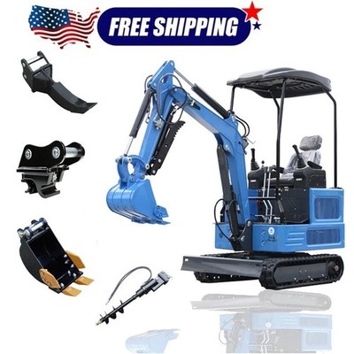 Mini Excavator 4000lbs KUBOTA Diesel Crawler Excavator Pilot Control Free Ship
