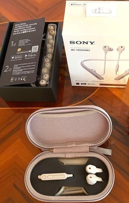 Sony Wireless Noise Cancelling Stereo Headset WI 1000XM2 Silber Kopfhörer