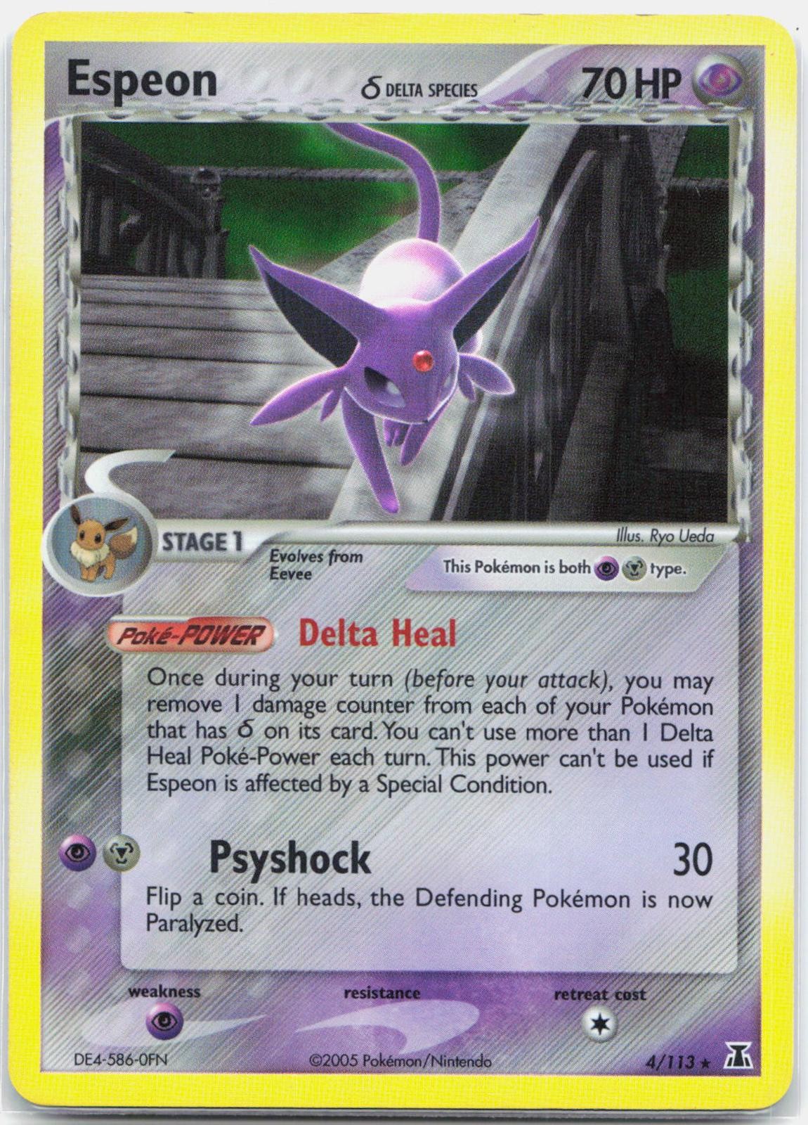 Espeon - 4/113 Delta Species Holo Rare Pokemon - LP