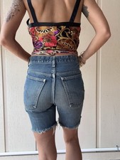 Vintage Levi  s Orange Tab Denim Shorts Cut Offs No Tag Fit 24/00 Jean Shorts