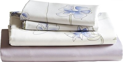 MIDO HOUSE Egyptian Cotton Twin Sheet Set - 600 Thread Count Floral 15'' Deep Poc
