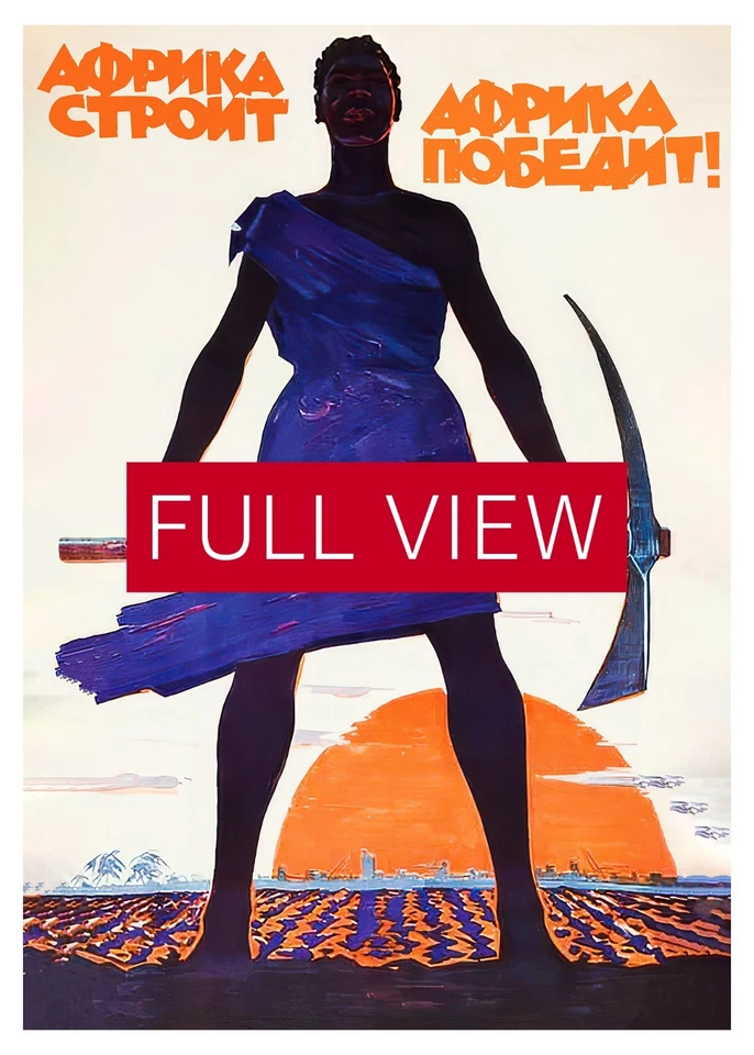 África vencerá!, URSS 1963 — Cartaz de propaganda soviética. Arte dos direitos civis da década de 1960 - Imagem 4 de 4