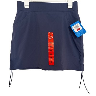 Columbia Skort Navy Blue Omni-Shield Ruched Hiking Active Womens Medium M