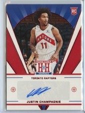 2021-22 Panini Chronicles Hometown Heroes Rookie Auto Red #36 Justin Champagnie