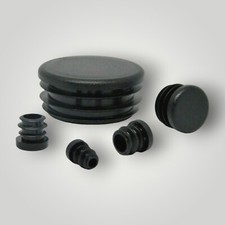 Round Plastic End Caps For Tubing Pipe Inserts Bungs Plugs Furniture Feet Black