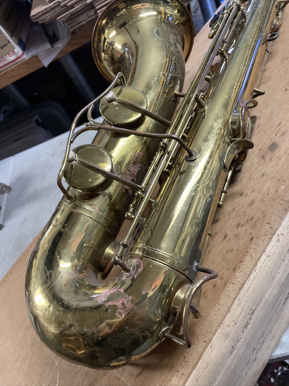 Silvertone Buescher Stencil Elkhart Ind Tenor Bb Saxophone Model 30A