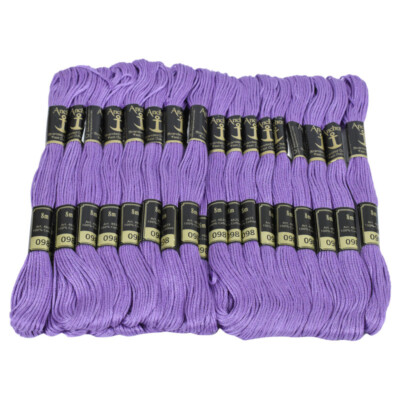 Anchor Cotton Threads Light Purple Hand Embroidery Stitch Beautiful Soft, 25 Pcs