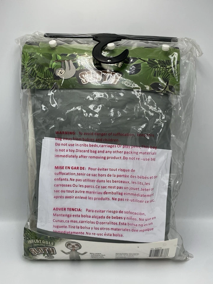 Forum Inflatable Conflable Sloth Costume Adult Wear Up To 42 Inch Chest - Image 4 of 4