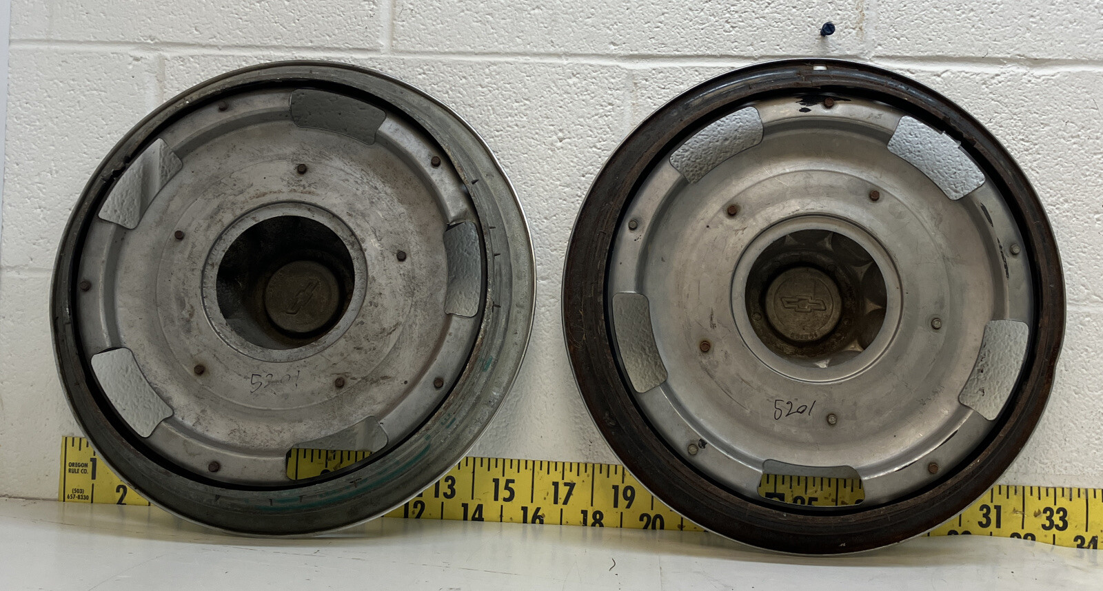 OEM GM Set of 2 14” Mag Wheel Hubcaps 196772 Chevy Camaro/Nova/Chevy