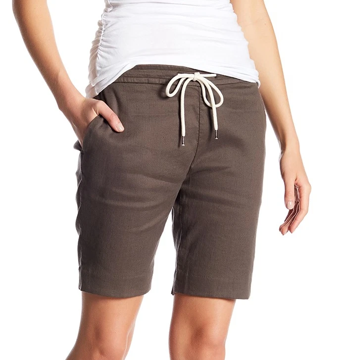 James Perse Linen Blend Bermuda Shorts Platoon NWT $185