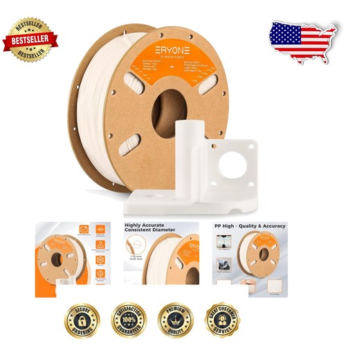 Versatile Polypropylene 3D Filament 1.75mm - High Strength, Low Density, White