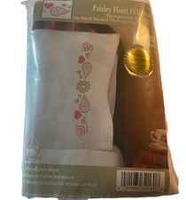 Design Works Crafts Tobin, 20" x 30" Stamped Pillowcases for Embroidery Paisley