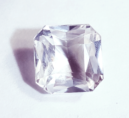 Zaffiro Bianco Naturale Ottagonale Taglio Principe 11,85 Ct Gemma Sciolta Certificata - Foto 3 di 6