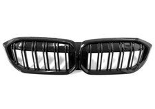 Gloss Black Hood Bumper Dual Slats Grill For 23-Up BMW 3-Series G20 G21 LCI