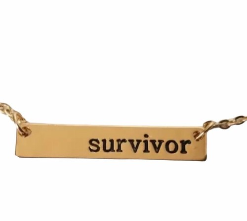 Inspirational necklace survivor Gold 