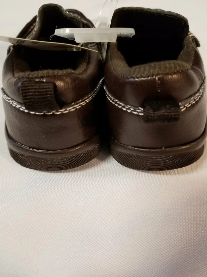Okie Dokie brown slip on boy shoes in sizes 5, 6, and 9 - Image 2 of 3