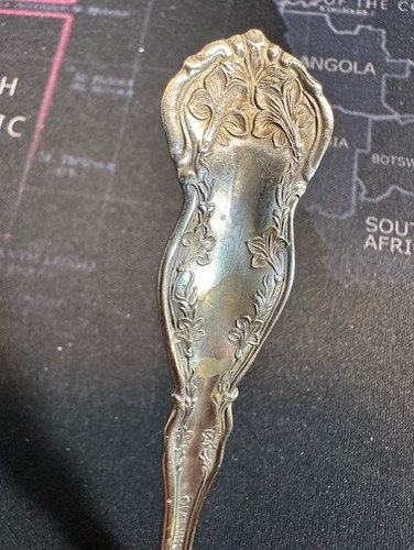 Antique Standard Fancy Floral Silverplate teaspoon 6" TX83 - Picture 2 of 7