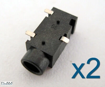2x Connecteur à souder Jack 3,5mm Audio Stereo femelle / Female connector 3 pins