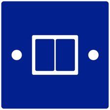Plain Dark Blue Navy Light Switch & Power Socket Stickers skin decal vinyl cover