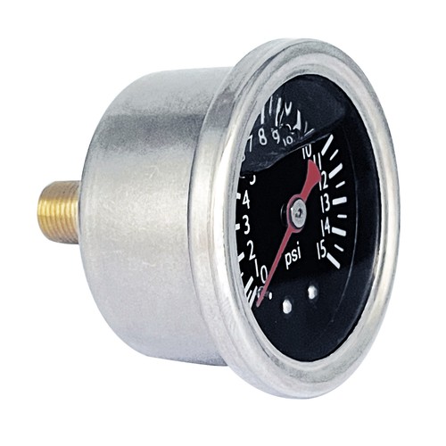 Liquid 0-15psi Fuel Pressure Gauge Regulator Gauge 1/8" NPT W/ 6AN Adapter - Picture 7 of 14