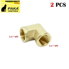2 Pcs 1/4 NPT Female Pipe ELBOW Brass Fitting Equal Fuel Air Water Oil Gas