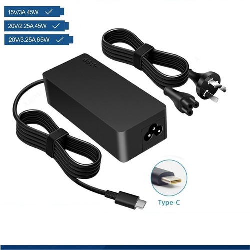 For HP Laptop PC Charger USB-C Type-C Adapter Power Supply +Cable Cord 45W 65W - Picture 16 of 18