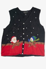 Vintage Black Ugly Christmas Vest 60863
