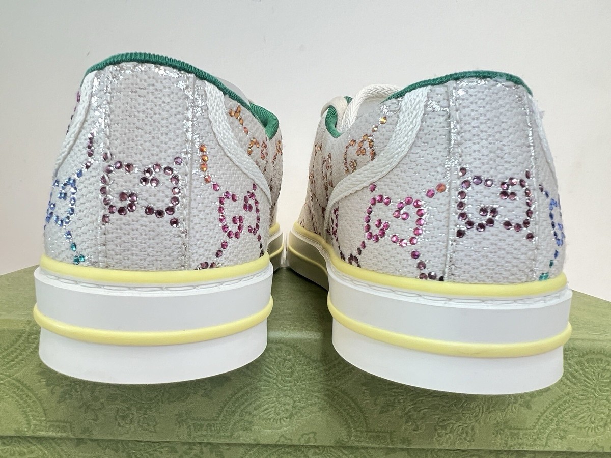 GUCCI Tennis 1977 Crystal Embellished Low Top Sneakers, 36.5 GUCCI Tennis 1977 Crystal Embellished Low Top Sneakers, 36.5