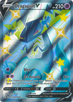 Dragapult V (Shiny) - SWSH096 Sword & Shield  Promo NM Pokemon TCG
