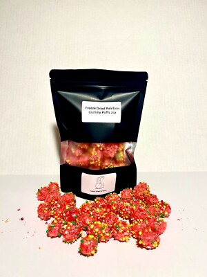 Freeze Dried Gummy Candy Rainbow Puffs *Pick Size* Made Fresh Each Order