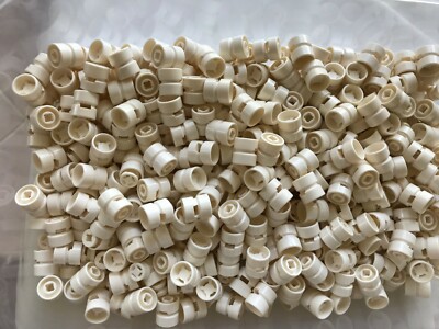 LEGO- NEW-#4624-WHITE-WHEEL 8mm X mm-75 PIECES