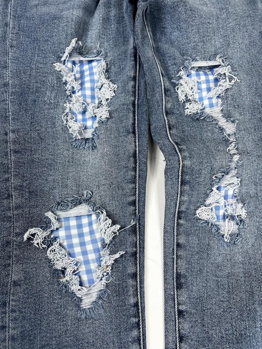 Judy Blue High Rise Slim Fit DESTROYED Jeans Womens 22w X 27