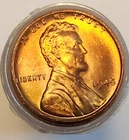 1945P Lincoln cent (50) in Tube - Brilliant and Uncirculated